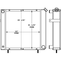 Lull 450889 radiator drawing