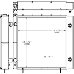 Lull 451158 radiator drawing