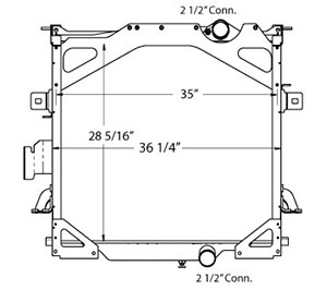 Mack 730036WF radiator drawing