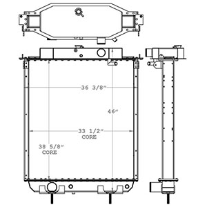 Mack 730064 radiator drawing