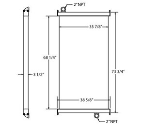 Manitowoc 270243 oil cooler drawing