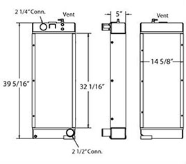 Morbark 450346 radiator drawing