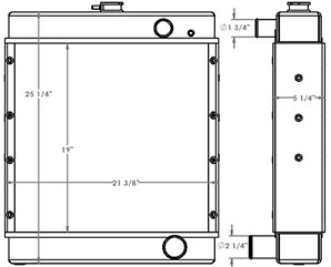 Morbark 451263 radiator drawing