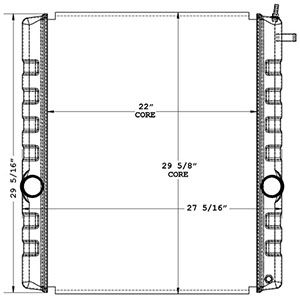 Navistar 640105 radiator drawing