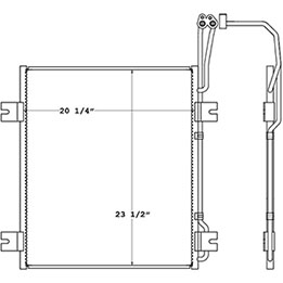Navistar CON0043 condenser drawing