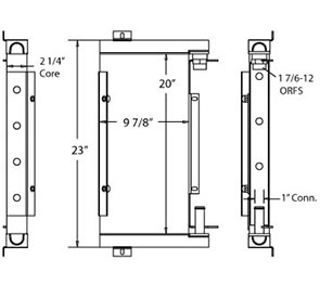 New Holland 270430 oil cooler drawing