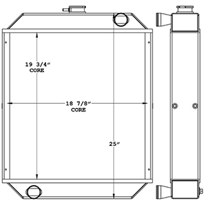 New Holland 450943 radiator drawing