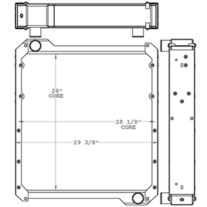 New Holland 451075 radiator drawing