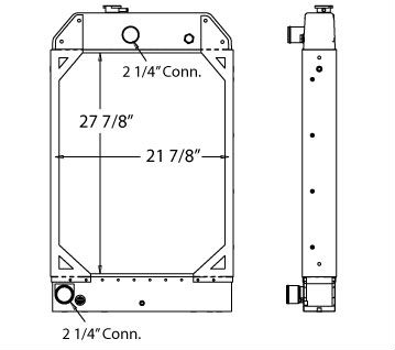 Perkins 450085 radiator drawing