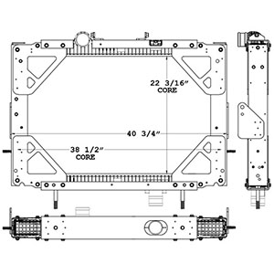 Peterbilt 770014 radiator drawing