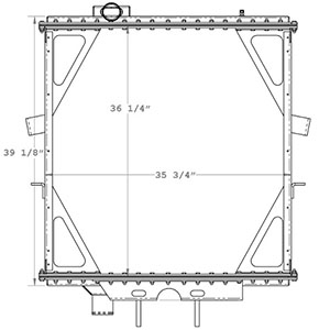 Peterbilt 770032 radiator drawing