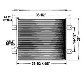 Peterbilt CON0051 condenser drawing