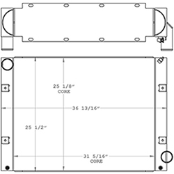 Pierce 450272 radiator drawing