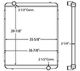 Pierce 450449 radiator drawing