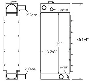 Prentice 450422 radiator drawing