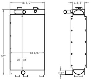 Prentice 451401 radiator drawing