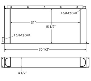 Quincy 270603 oil cooler drawing