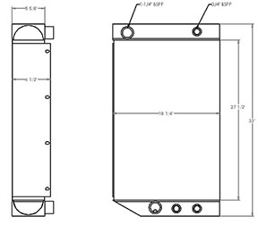 Sennebogen 271202 oil cooler drawing