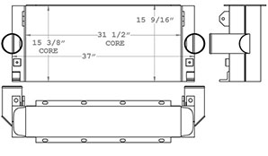 Spartan 280022 charge air cooler drawing