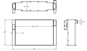 Sutphen Fire Truck Radiator - 451257