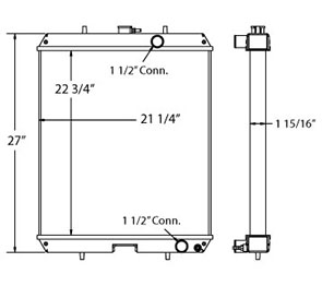 Takeuchi 450413 radiator drawing