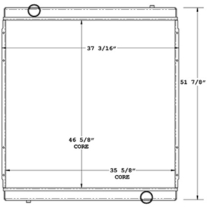 Terex 450522 radiator drawing