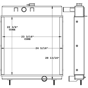 Terex 450897 radiator drawing