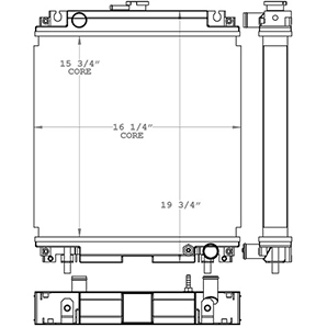 Terex 451189 radiator drawing