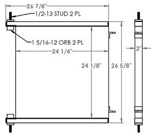 Timberjack 271302 oil cooler drawing