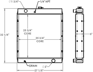 Wacker Neuson 451239 radiator drawing