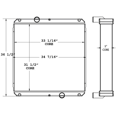 Gillig 310133 radiator drawing