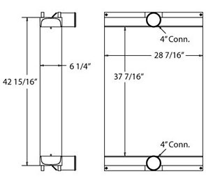 Aljon 280073 charge air cooler drawing