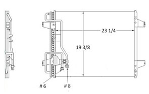 Ford CON0004 condenser drawing