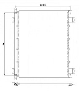 Ford CON00076 condenser drawing