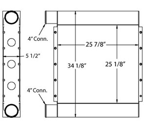 Grove Crane 280173 charge air cooler drawing