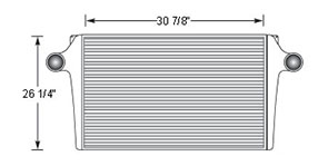 GMC GMC18501 charge air cooler drawing