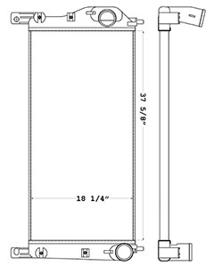 GMC GMC15807 charge air cooler drawing