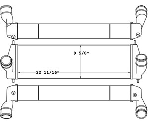 International NAV16436 charge air cooler drawing