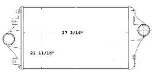 International NAV16445 charge air cooler drawing