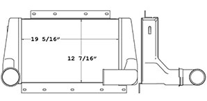 International NAV16449 charge air cooler drawing