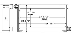 John Deere 280026 charge air cooler drawing