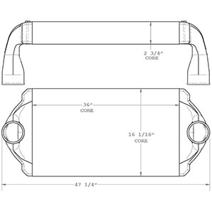 Oshkosh OSH13011 charge air cooler drawing