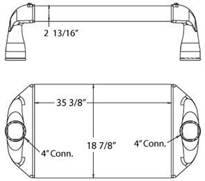 Oshkosh OSH13012 charge air cooler drawing