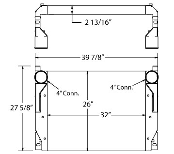 American LaFrance 280169 charge air cooler drawing