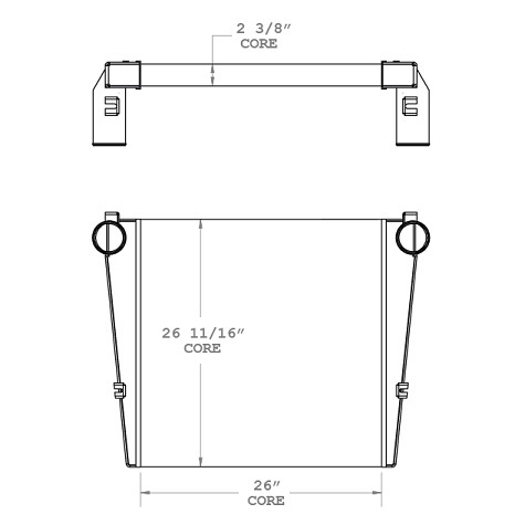 American LaFrance 280229 charge air cooler drawing