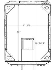 Autocar 800064 radiator drawing