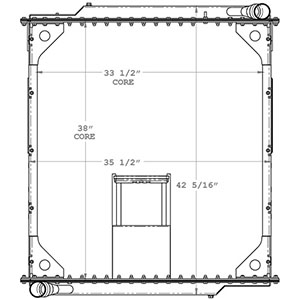 Autocar 800076 radiator drawing