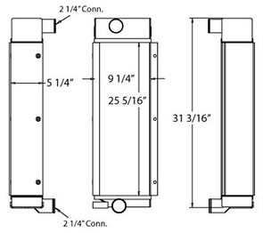 Bandit 280040 charge air cooler drawing