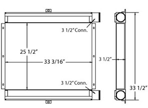 Bomag 280194 charge air cooler drawing