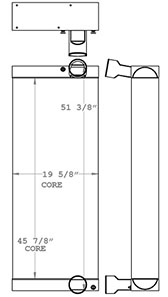 Bomag 280357 charge air cooler drawing